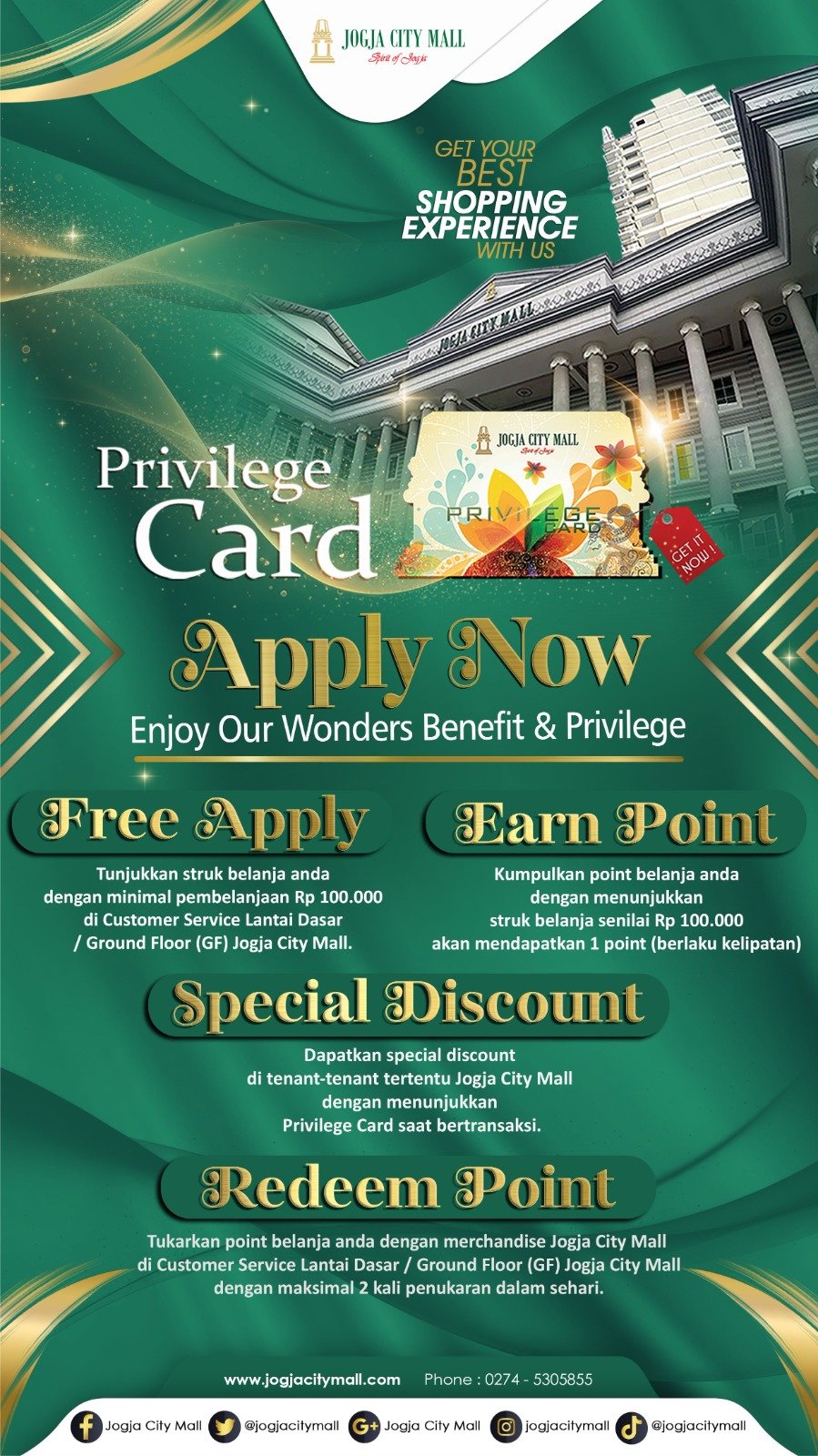 PRIVILEGE CARD JOGJA CITY MALL