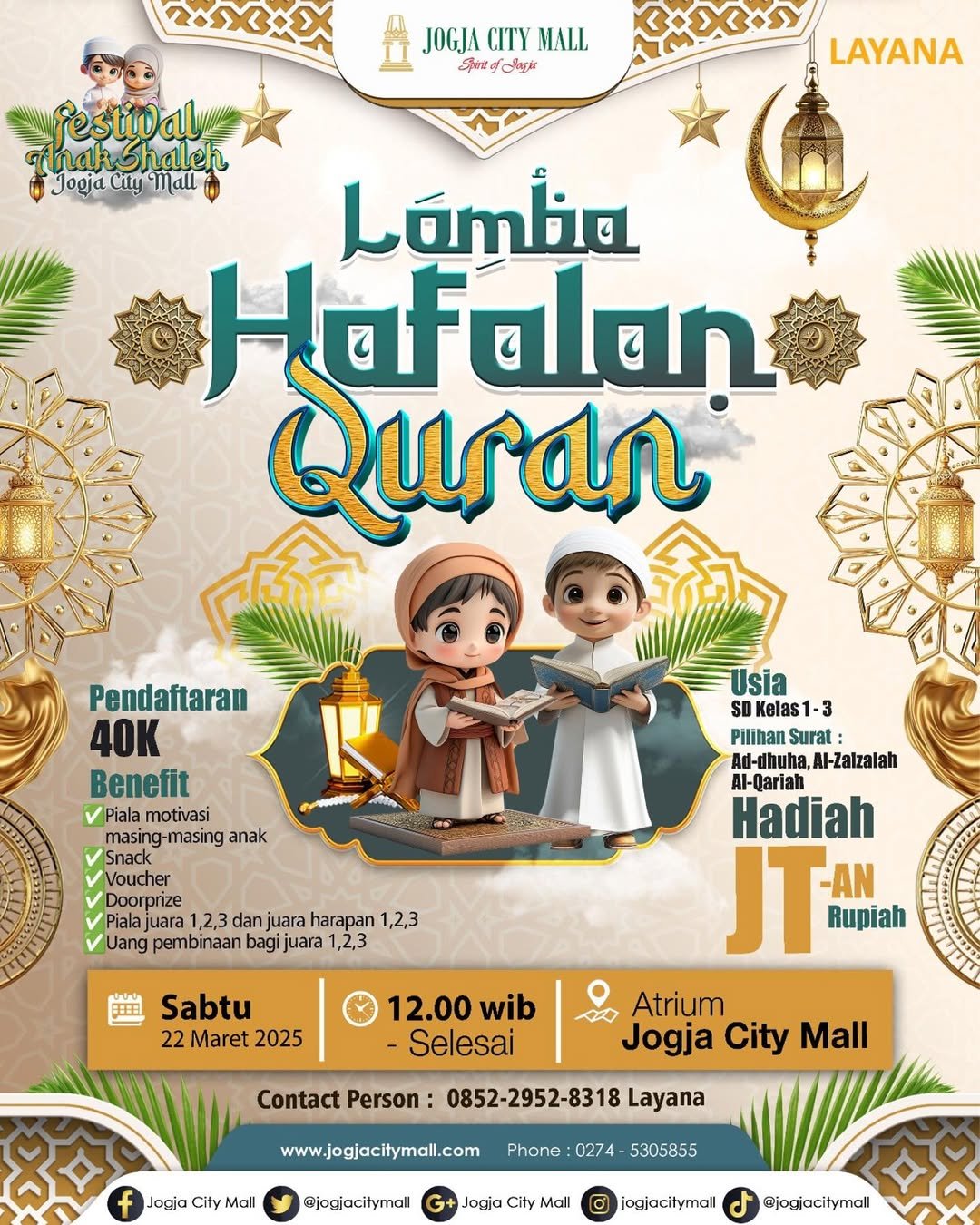 FESTIVAL ANAK SHALEH JCM - LOMBA HAFALAN QURAN