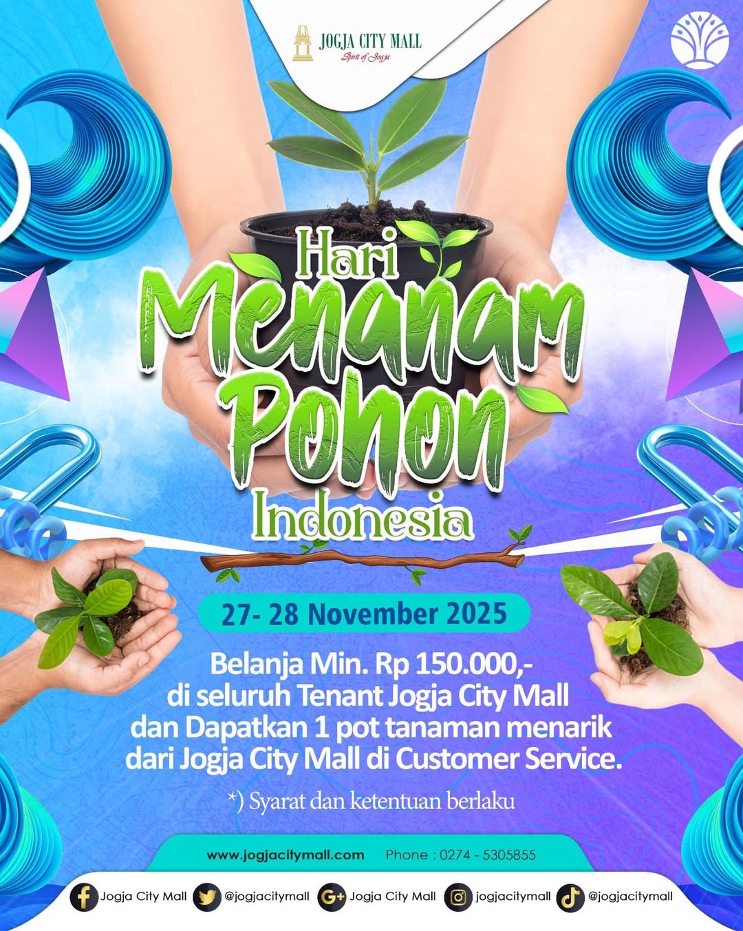 HARI MENANAM POHON INDONESIA! BELANJA DAPAT POHON GRATIS