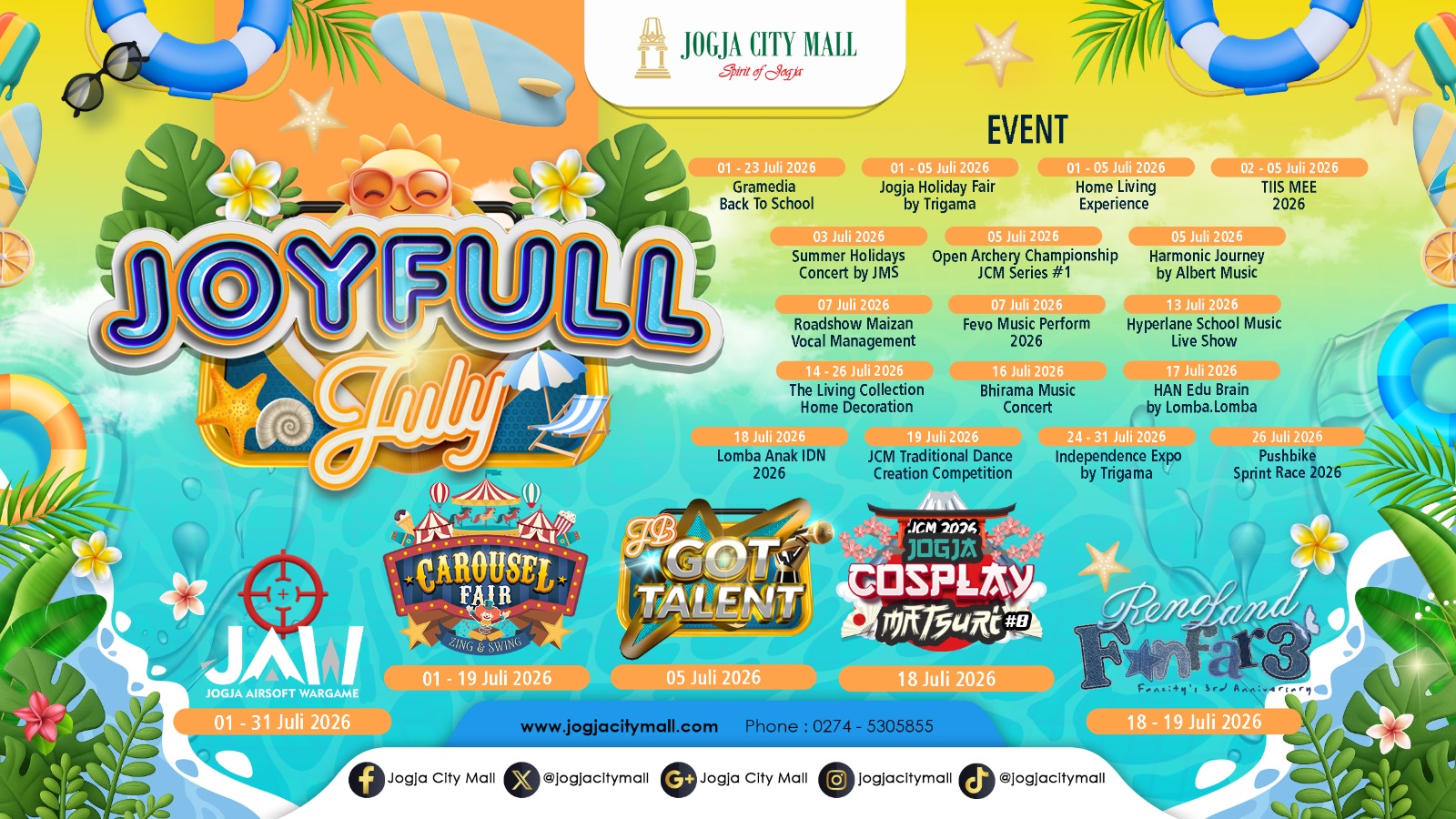 JOYFULL JULY Hadirkan Rangkaian Event Seru Sepanjang Juli 2026 di Jogja City Mall