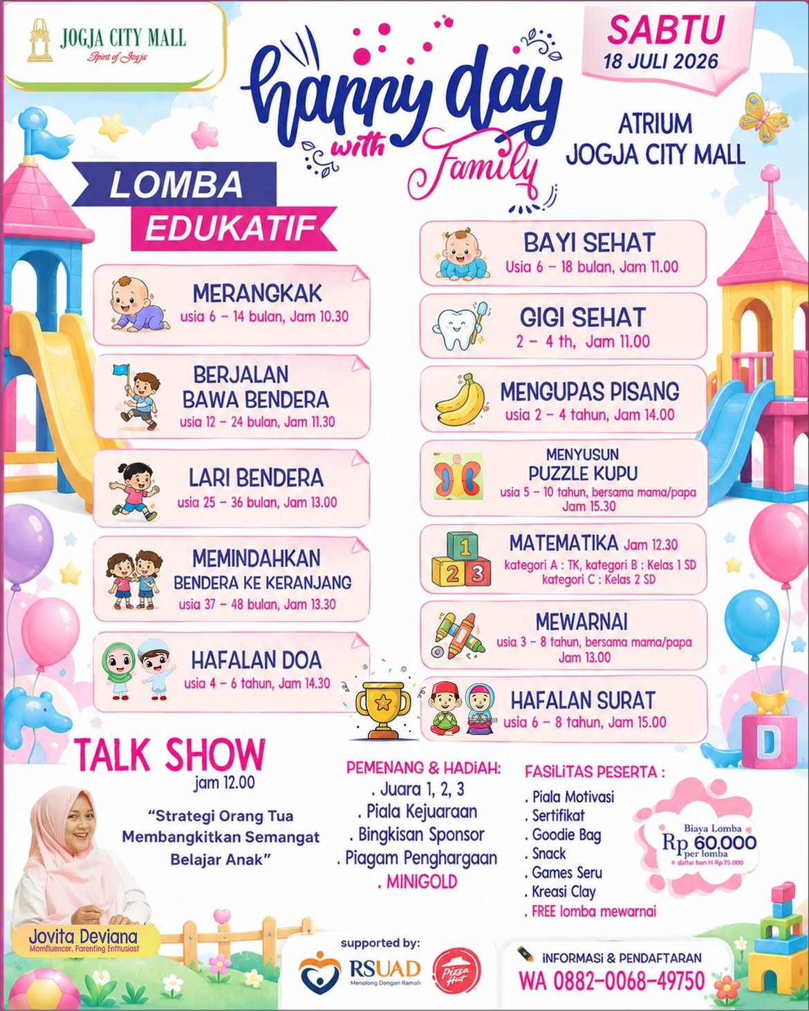HAPPY DAY WITH FAMILY – LOMBA EDUKATIF ANAK & TALKSHOW PARENTING